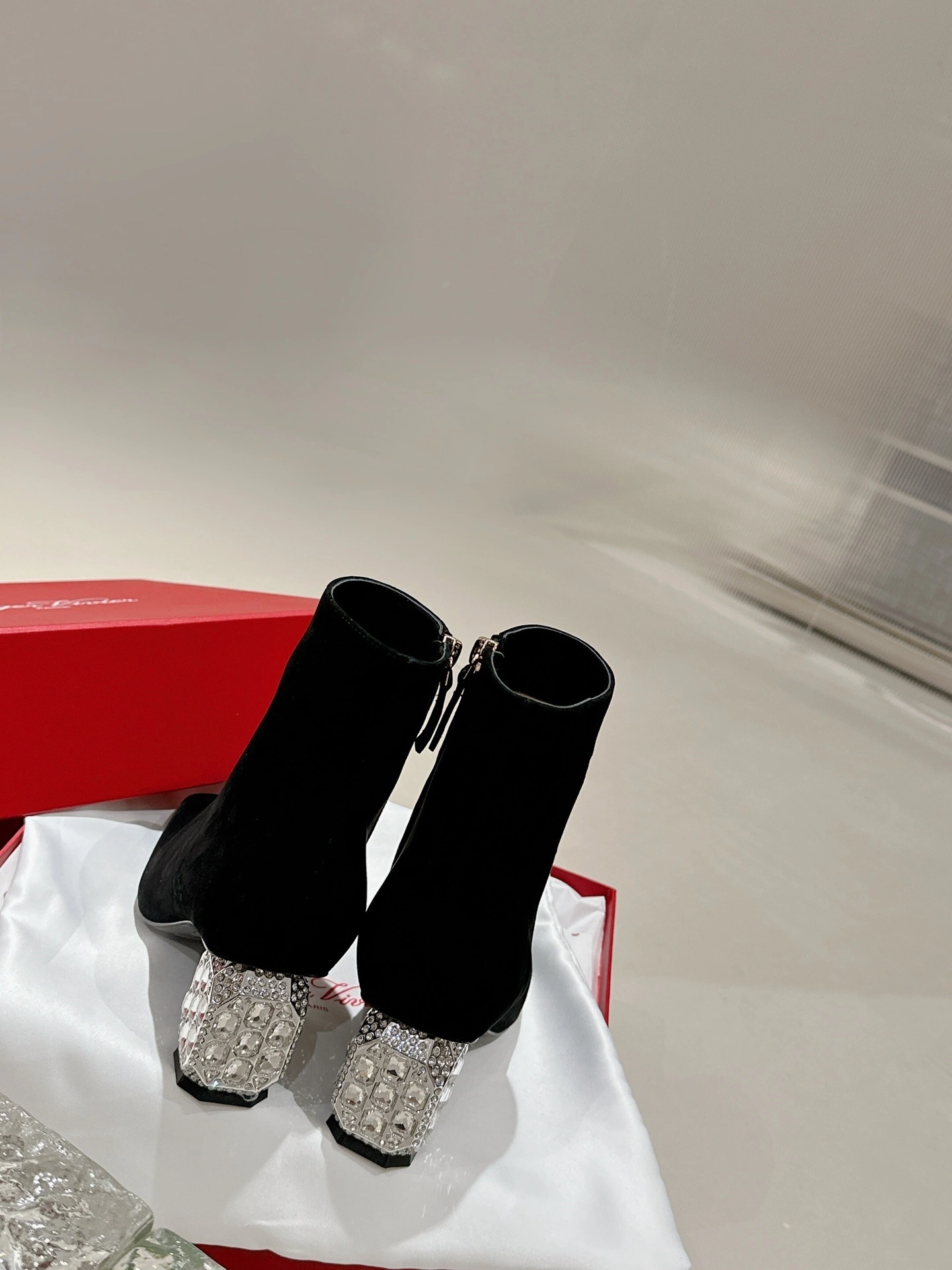 COCO-- RO65R RVW68530300HR0B999 Jewel Heel cowhide sheepskin Heel height：6.5CM item:E-X187A1022
